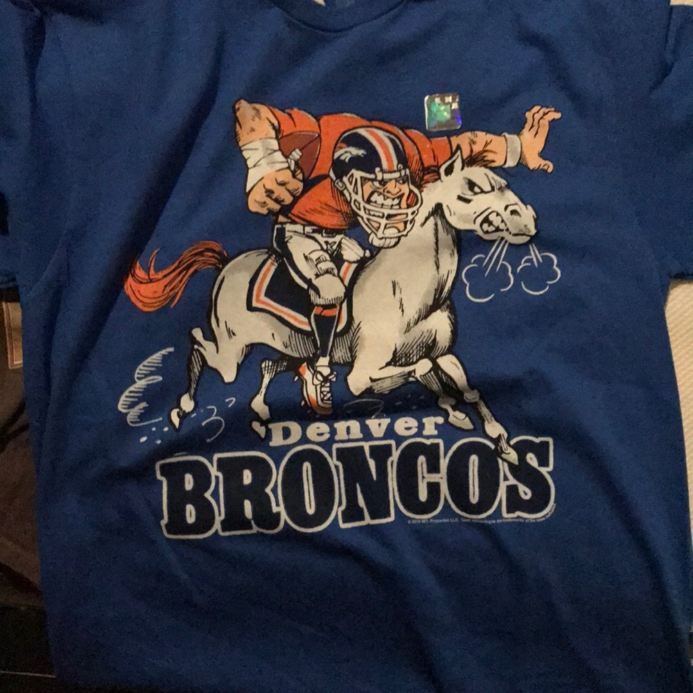 Brand new NFL Denver Broncos cartoon tee.